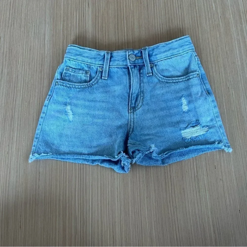 Old Navy Hi Rise Distressed Denim Shorts
